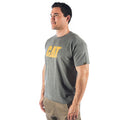 Dark Heather Grey - Close up - Caterpillar Mens Trademark Logo T-Shirt