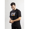 Black - Pack Shot - Caterpillar Mens Trademark Logo T-Shirt