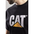 Black - Close up - Caterpillar Mens Trademark Logo T-Shirt