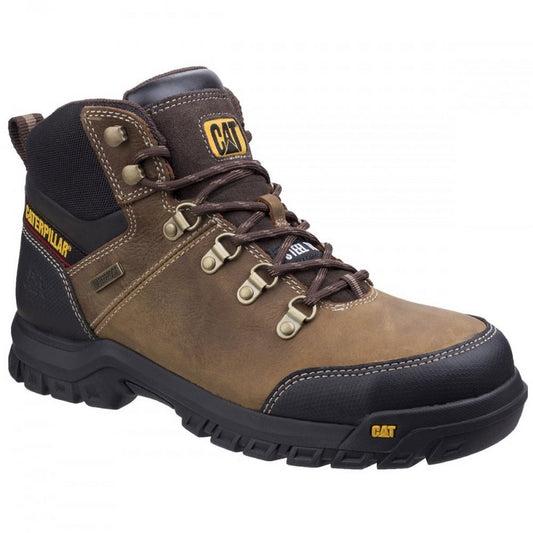 Brown - Front - Caterpillar Mens CAT Framework S3 Safety Leather Boots