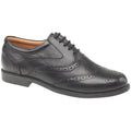 Black - Front - Amblers Liverpool Oxford Brogue - Mens Shoes