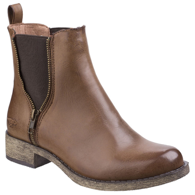Brown - Front - Rocket Dog Womens-Ladies Camilla Bromley Gusset Ankle Boots