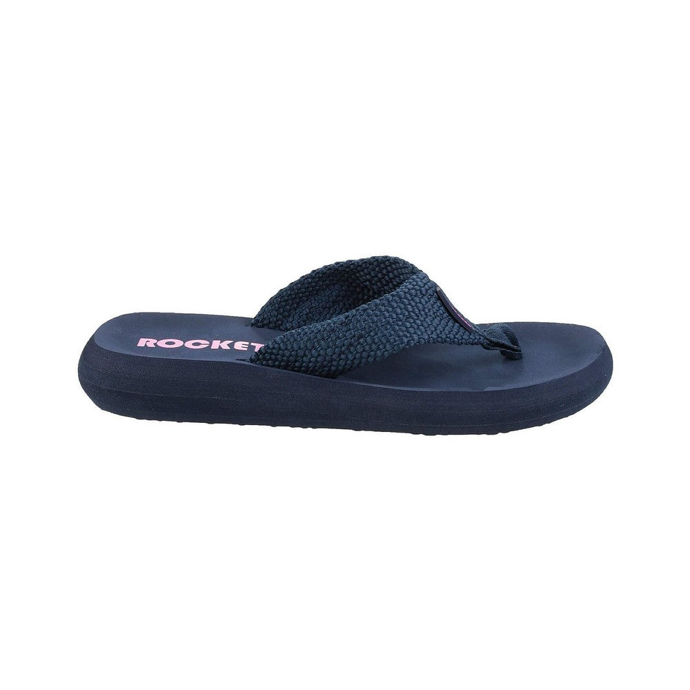 Navy - Back - Rocket Dog Womens-Ladies Sunset Slip On Sandals