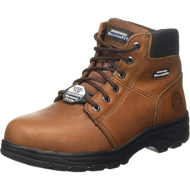 Brown - Lifestyle - Skechers Mens Workshire Safety Boots