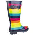 Multicoloured - Side - Cotswold Children-Kids Rainbow Wellington Boots