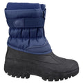 Navy - Side - Cotswold Adults Chase Touch Fastening and Zip Up Winter Boots