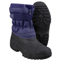 Navy - Close up - Cotswold Adults Chase Touch Fastening and Zip Up Winter Boots