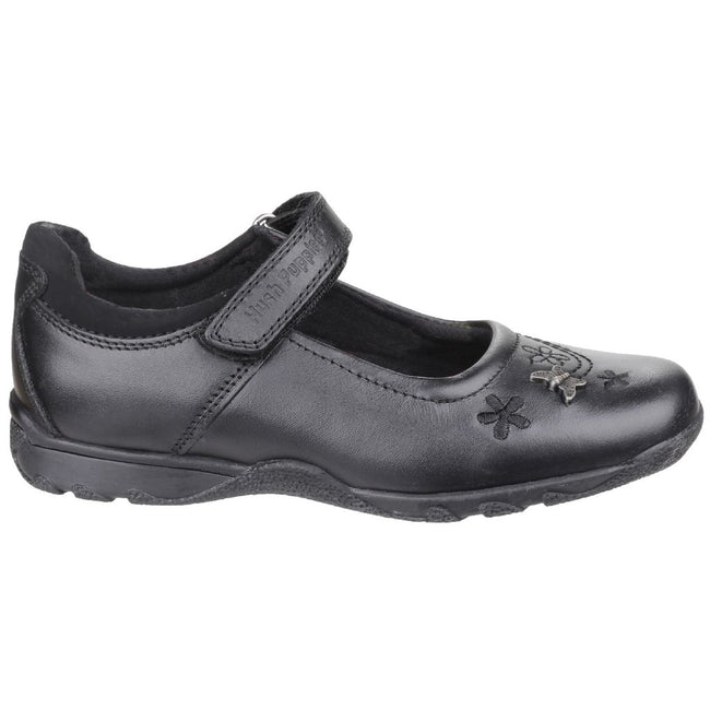 Black - Close up - Hush Puppies Childrens Girls Clare Back To School Shoes