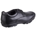 Black - Side - Hush Puppies Childrens Boys Vincente Senior School Shoe