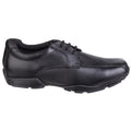 Black - Close up - Hush Puppies Childrens Boys Vincente Senior School Shoe