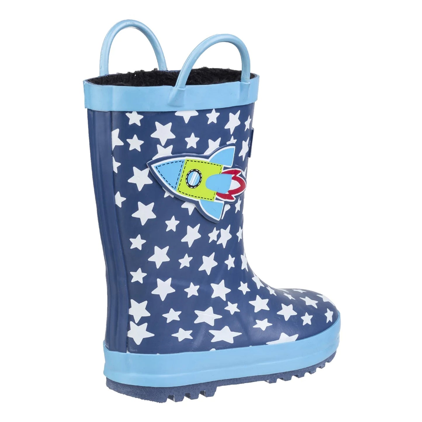 Blue Rocket - Side - Cotswold Childrens-Kids Sprinkle Wellington Boots