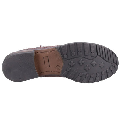 Brown-Navy - Lifestyle - Cotswold Womens-Ladies Laverton Slip On Leather Ankle Boot