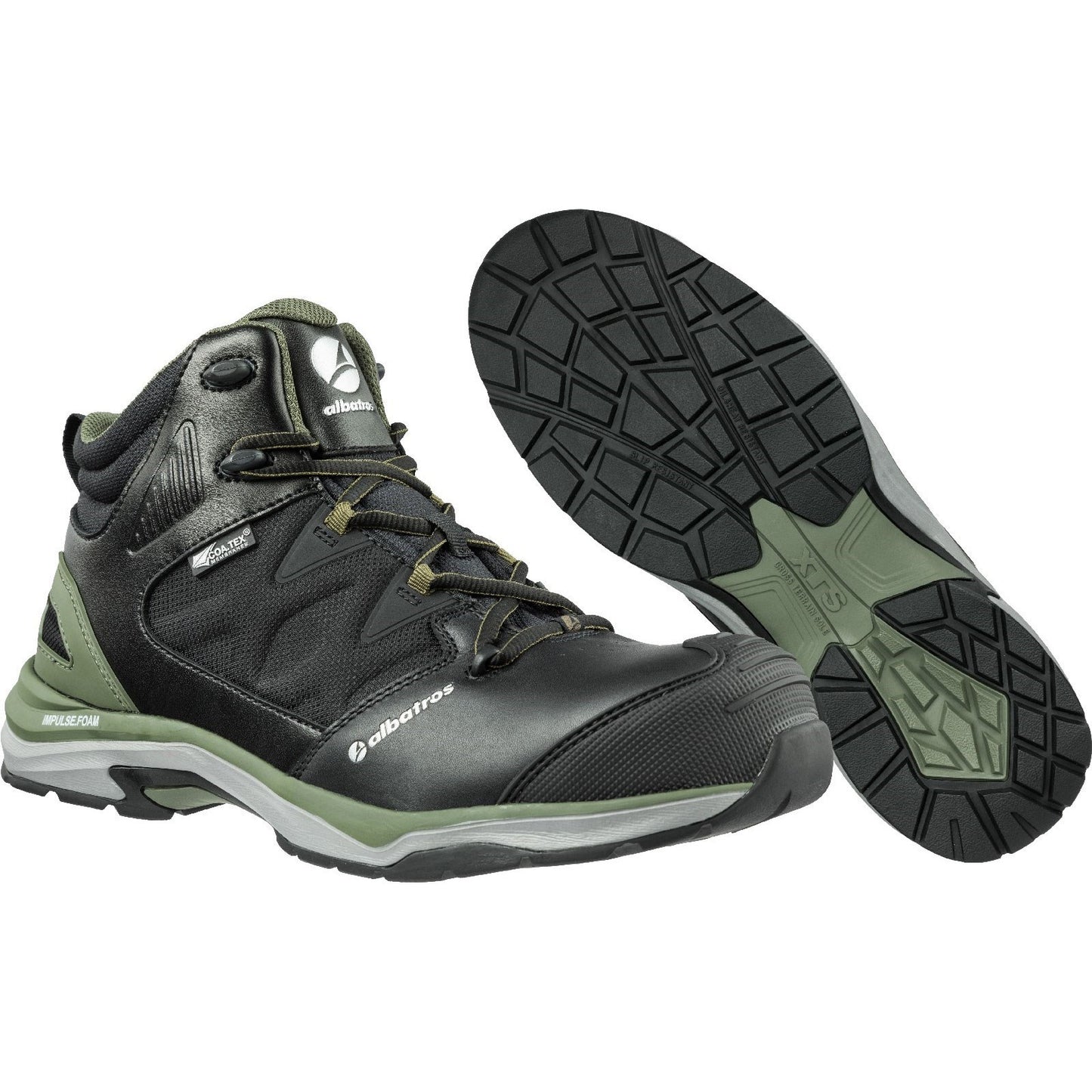 Black-Olive - Close up - Albatros Mens Ultratrail Ctx Mid Safety Boot