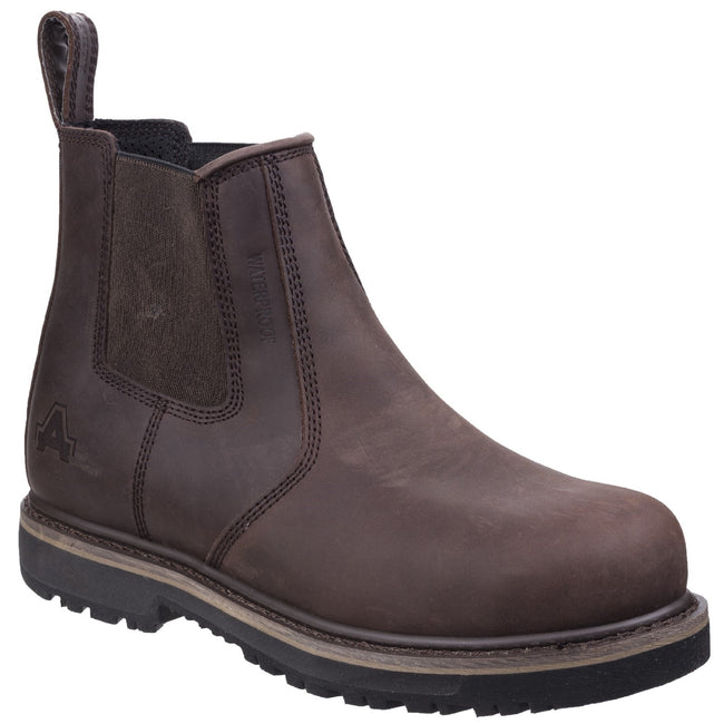 Brown - Front - Amblers Mens AS231 Leather Dealer Boot