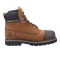 Brown - Back - Amblers Mens AS233 Leather Scuff Boot