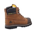 Brown - Side - Amblers Mens AS233 Leather Scuff Boot