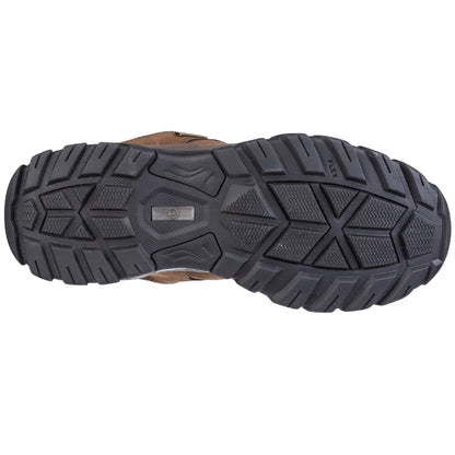 Brown - Side - Cotswold Mens Hawling Lace Up Walking Shoe