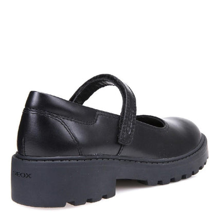 Black - Side - Geox Girls J Casey G. P Touch Fastening Shoe