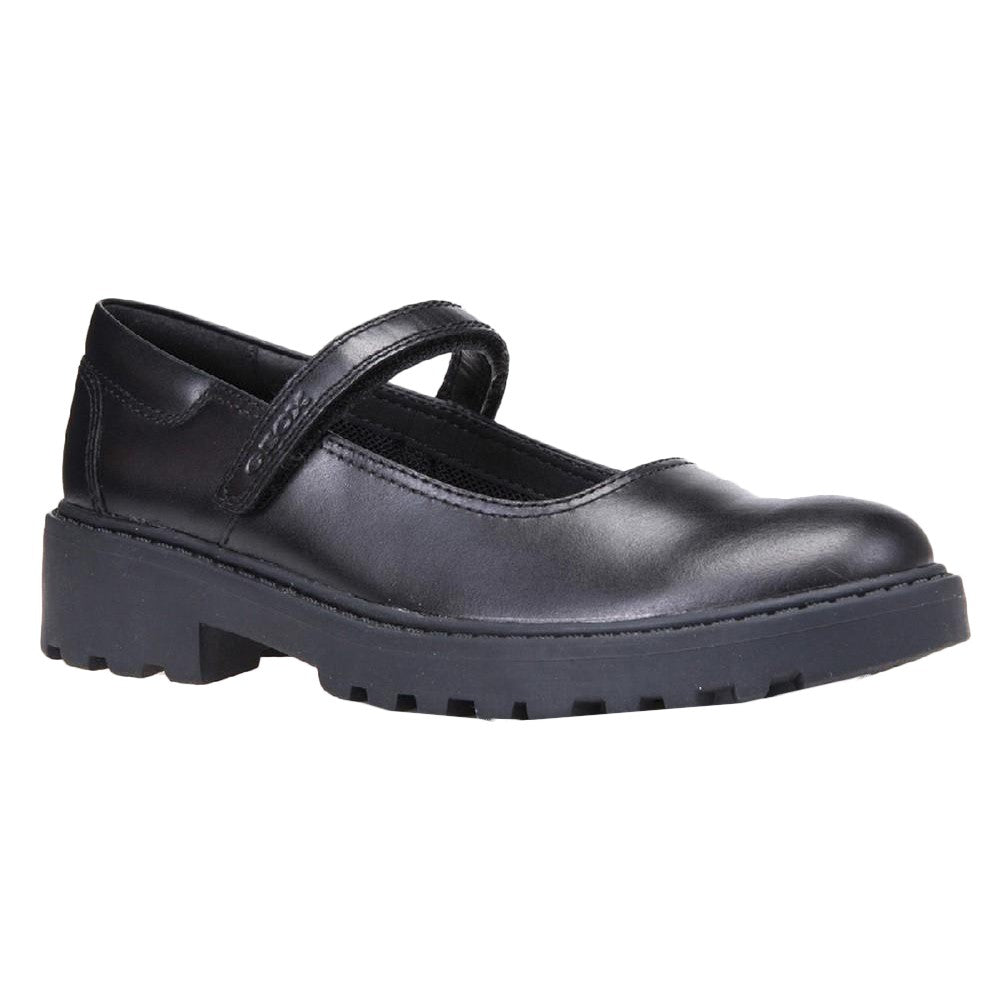 Black - Front - Geox Girls J Casey G. P Touch Fastening Shoe