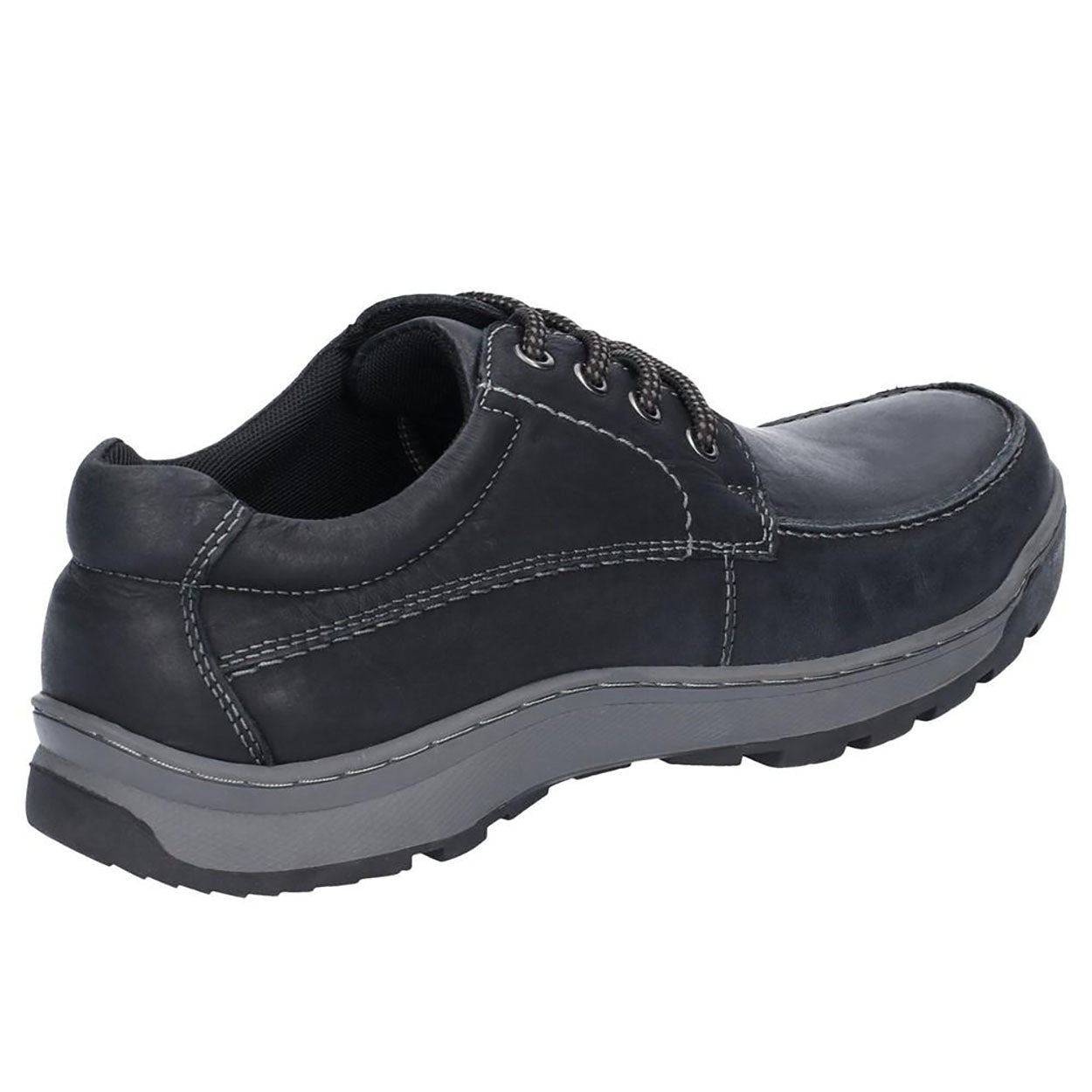 Black - Side - Hush Puppies Mens Tucker Lace Up Shoes