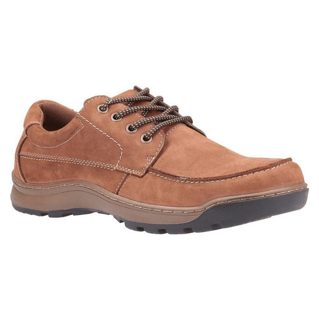Tan - Front - Hush Puppies Mens Tucker Lace Up Shoes