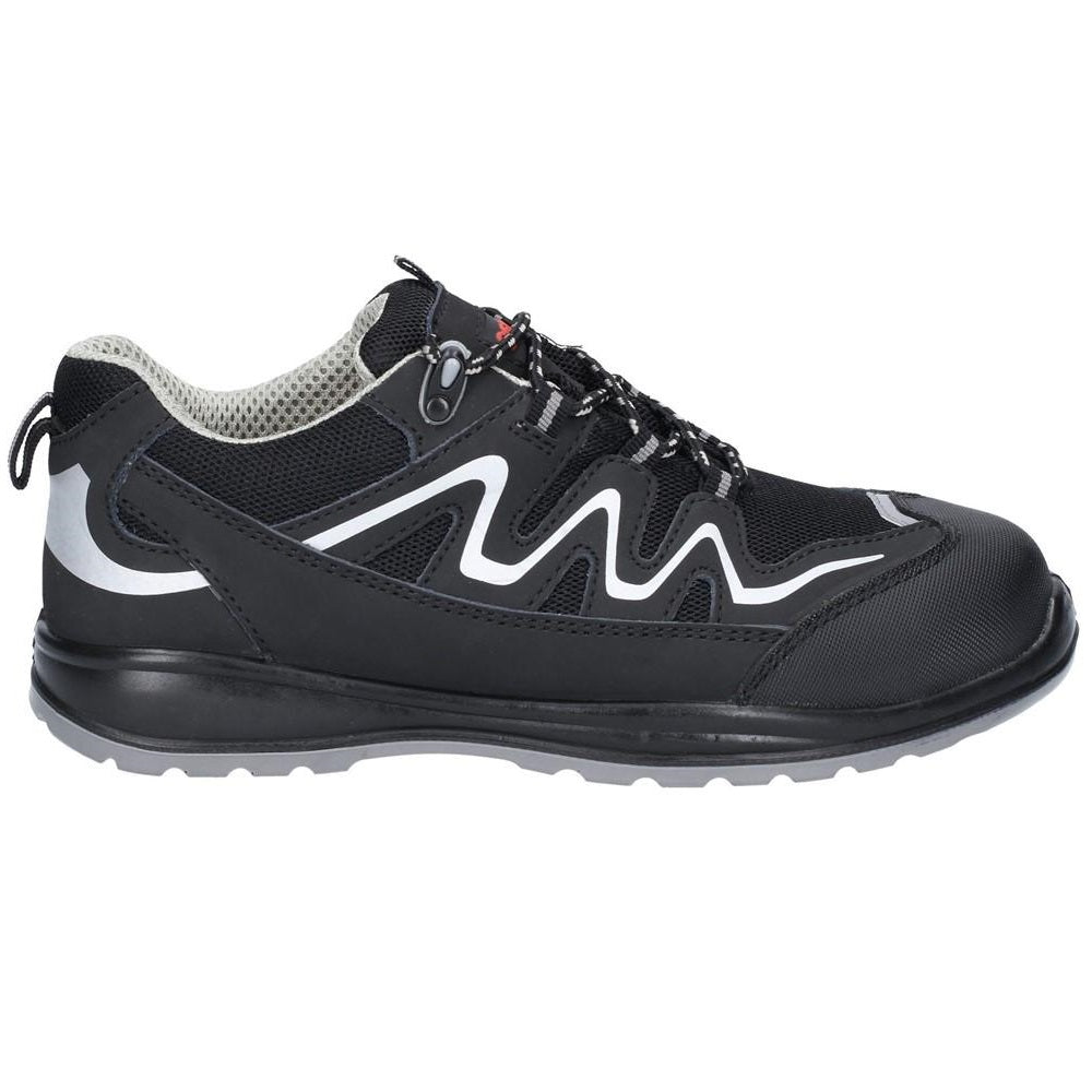 Black - Side - Centek Unisex FS313 Extra Light Water Resistant Nubuck Leather Safety Trainer