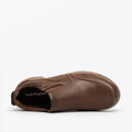 Brown - Pack Shot - Hush Puppies Mens Jasper Slip On Leather Shoes
