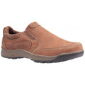 Tan - Front - Hush Puppies Mens Jasper Slip On Leather Shoes