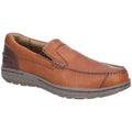 Tan - Front - Hush Puppies Mens Murphy Victory Moccasin Shoes