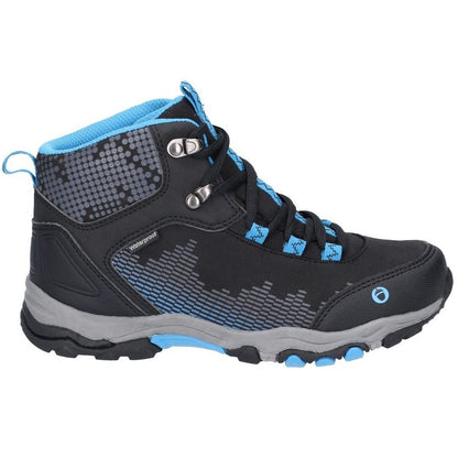 Black-Blue - Back - Cotswold Childrens-Kids Ducklington Lace Up Hiking Boots