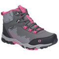 Grey-Pink - Front - Cotswold Childrens-Kids Ducklington Lace Up Hiking Boots