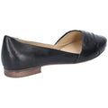 Black - Lifestyle - Hush Puppies Womens-Ladies Marley Ballerina Leather Slip On Shoes