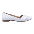 White - Back - Hush Puppies Womens-Ladies Marley Ballerina Leather Slip On Shoes