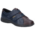 Navy-Brown - Front - Cotswold Womens-Ladies Haythrop Touch Fastening Leather Shoes