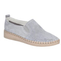 Grey - Front - Fleet And Foster Womens-Ladies Tulip Slip On Leather Shoe