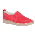 Red - Front - Fleet And Foster Womens-Ladies Tulip Slip On Leather Shoe