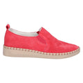 Red - Back - Fleet And Foster Womens-Ladies Tulip Slip On Leather Shoe