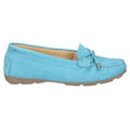 Teal - Side - Hush Puppies Womens-Ladies Maggie Toggle Leather Shoe