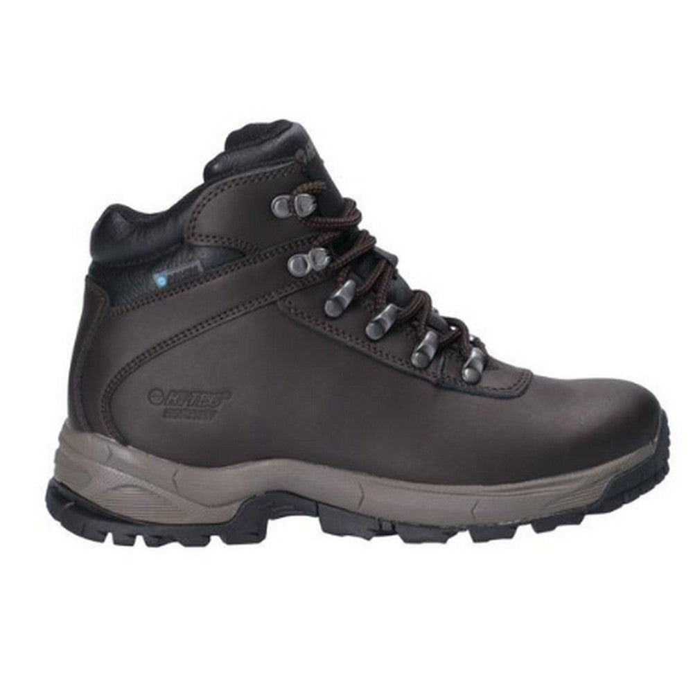 Dark Chocolate - Back - Hi-Tec Eurotrek Womens-Ladies Lite Waterproof Leather Walking Boots