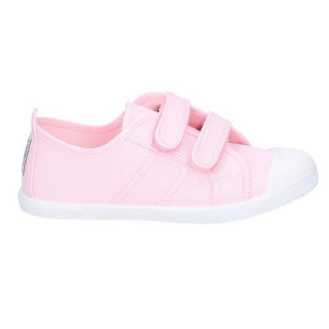 Pink - Back - Flossy Sasha Girls Junior Touch Fastening Shoe