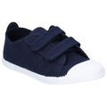 Navy - Front - Flossy Sasha Girls Junior Touch Fastening Shoe