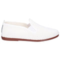 White - Back - Flossy Womens-Ladies Pulga Slip On Shoe