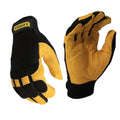 Black-Yellow - Front - Stanley Mens Hybrid Performance Suede Gloves