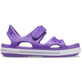 Neon Purple - Back - Crocs Childrens-Kids Crocband LL Sandal