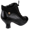 Black - Side - Hush Puppies Womens-Ladies Vivianna Leather Lace Up Heeled Boot