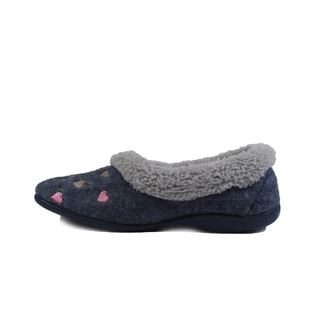 Navy - Lifestyle - Fleet & Foster Womens-Ladies Alaska Slip On Slippers