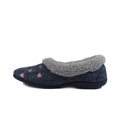 Navy - Lifestyle - Fleet & Foster Womens-Ladies Alaska Slip On Slippers