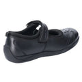 Black - Side - Hush Puppies Amber Girls Senior Touch Fastening Leather School Shoe