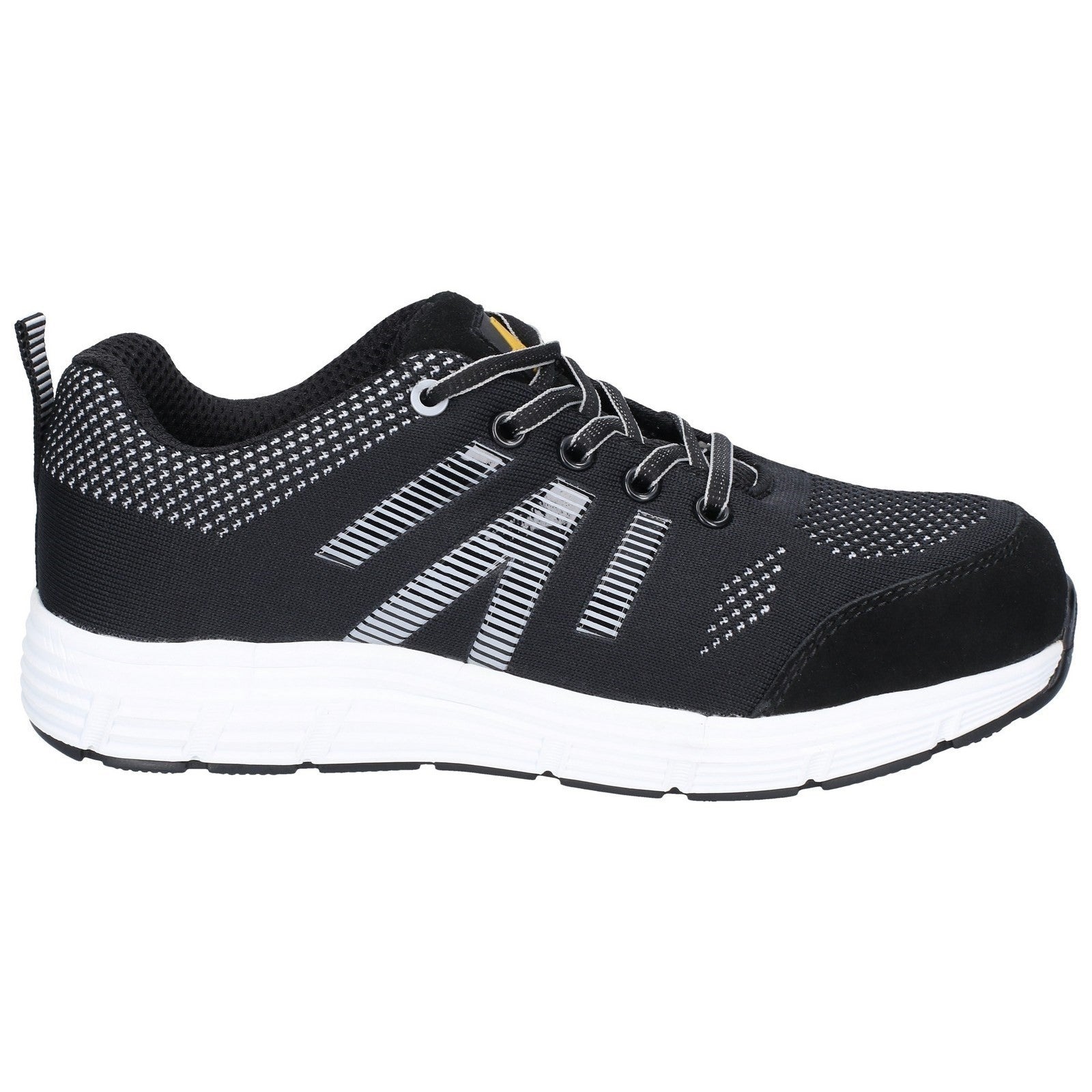 Black - Back - Amblers Safety Mens FS714 Bolt Suede Overlay Trainer