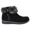 Black - Back - Hush Puppies Womens-Ladies Penny Zip Ankle Boot